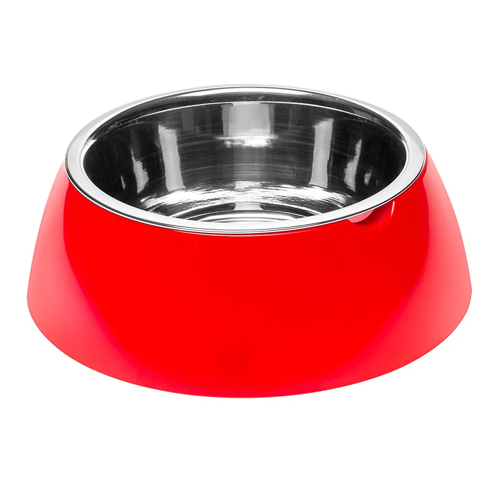 Ferplast Jolie L Rossa Ciotola -  червена купа за храна или вода за кучета и котки 23,3 x 7,5 см - 1200 мл