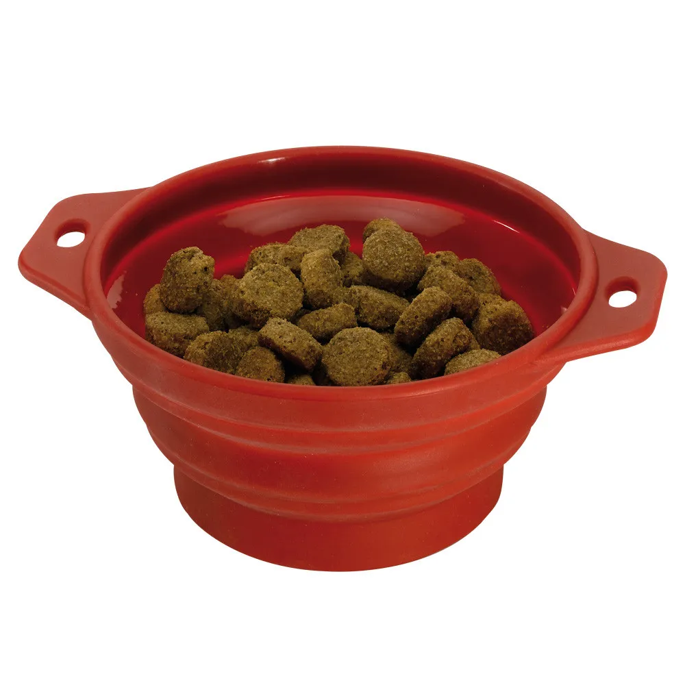 Ferplast PA 1087 Travel Bowl - сгъваща се силиконова купа за храна или вода за котки и кучета 14 x 6,5 см - 500 мл 2