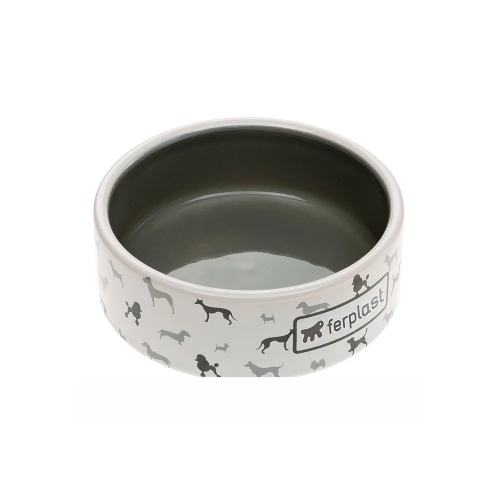 Ferplast Juno Small Bowl - керамична купа за кучета или котки за храна и вода 12,7 x 4,5 см - 300 мл