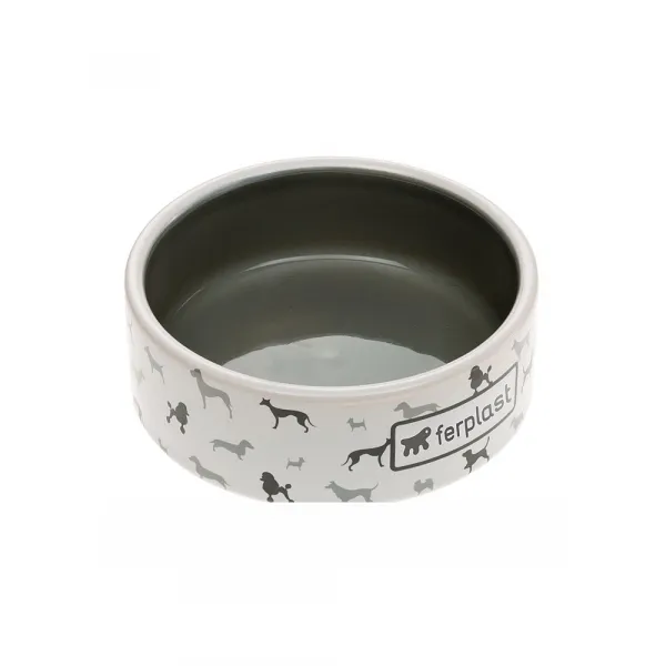Ferplast Juno Medium Bowl - керамична купа за кучета или котки за храна и вода 16,3 x 6,1 см - 750 мл
