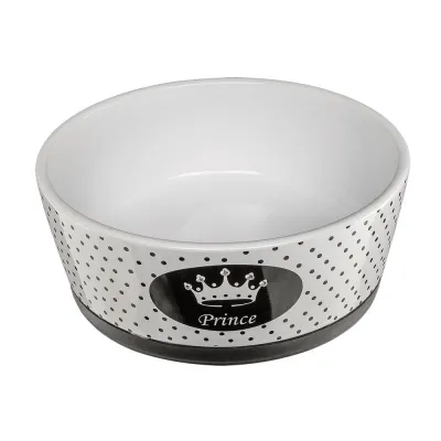 Ferplast Alya Bowl - керамична купа с корона за кучета и котки за храна или вода 18,6 x 7,2 см - 1100 мл