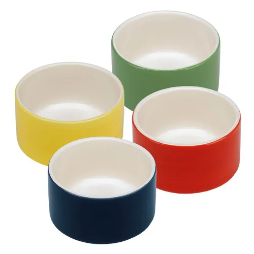 Ferplast Giove Bowl - червена, зелена, жълта или синя порцеланова купа за котки и кучета за храна или вода  - 9,9 x 5,2 см - 250 мл