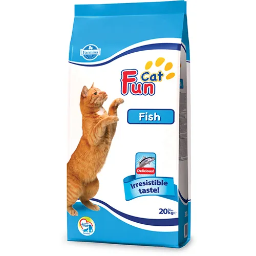 Farmina Fun Cat Fish - храна за котки в зряла възраст с нормални нива на физическа активност с риба 20.00 кг
