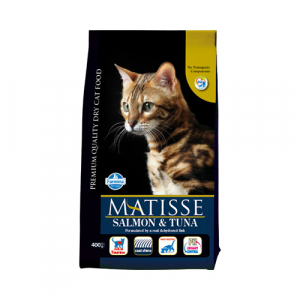 Farmina Matisse Salmon & Tuna -  храна за котки в зряла възраст с нормални нива на физическа активност със сьомга, риба тон и ориз 0.400 кг