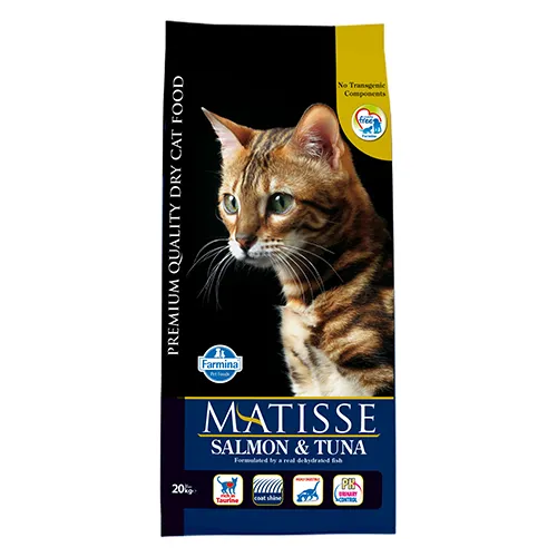Farmina Matisse Salmon & Tuna -  храна за котки в зряла възраст с нормални нива на физическа активност със сьомга, риба тон и ориз 20.00 кг