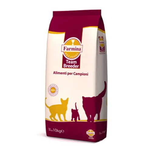 Farmina Team Breeder Low Grain Cat lamb&Blueberry - храна за котки с агнешко и боровинки; ниско съдържание на зърнени култури 10 кг
