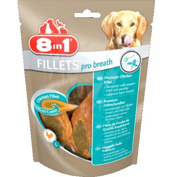 8in1 Fillets Pro Breath S - филенца за свеж дъх за кучета 2 броя х 80 гр.