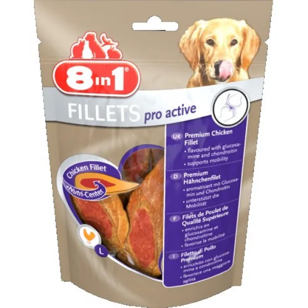 8in1 Fillets Pro Active S - филенца Pro Active за кучета 2 броя х 80 гр.