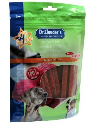 Dr.Clauder's Filet Strips /pre biotik/ -  меки ленти от агнешко месо за кучета, 2 броя х 80 гр.