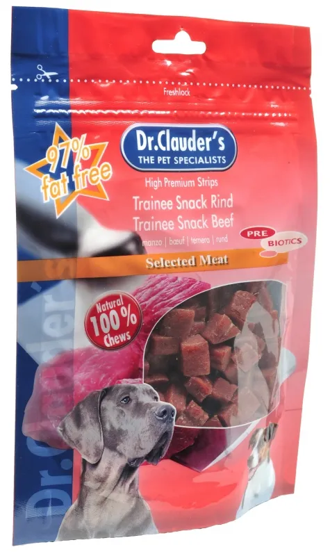 Dr.Clauder's Snack /pre biotik/- меки кубчета с говеждо месо за кучета, 2 броя х 80 гр.