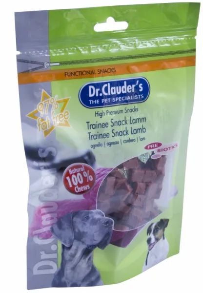 Dr.Clauder's Snack /pre biotik/- меки кубчета с aгнешко месо за кучета, 2 броя х 80 гр.