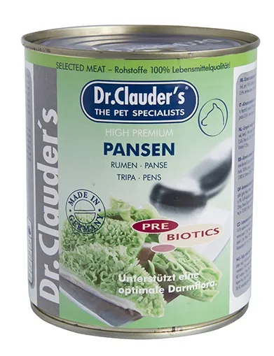 Dr.Clauder's Selected Meat Pansen/Pre Biotics/- консервирана храна за кучета с телешко шкембе, 2 броя х 800 гр.