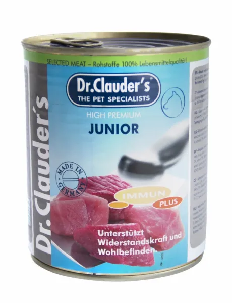 Dr.Clauder's Immun Plus Junior - консервирана храна за кученца от 1 до 12 месеца, 3 броя х 400 гр.