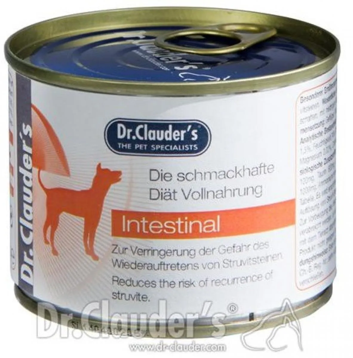 Dr.Clauder's Super Premium IRD Intestinal Diet - терапевтична диетична храна за кучета с проблеми с храносмилатената система, 2 броя х 400 гр.