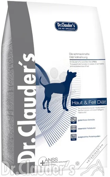 Dr.Clauder's Super Premium FSD Fur and Skin Diet - терапевтична диетична храна за здрави кожа и козина при кучета с дерматити 1кг