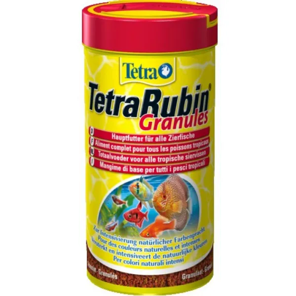 TetraRubin Granules - Храна за тропически рибки с оцветители гранули 250 мл