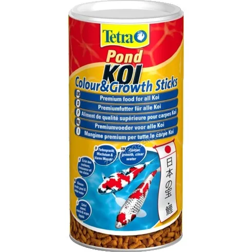 Tetra - Pond KOI Colour & Growth Sticks - пръчици за риби КОИ за растеж и наситен цвят 1000 мл.