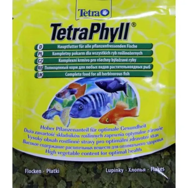Tetra - TetraPhyll - универсална храна за всички видове тревопасни тропически риби 12 гр.