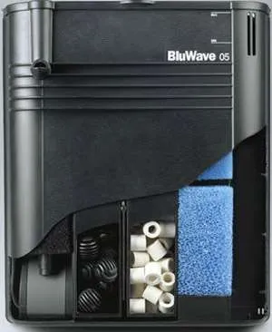 Ferplast -BLUWAVE 05 FILTER - Вътрешен филтър с филтриращи материали и помпа, за аквариуми от 75 до 150 литра: 27,5 x 7,5 x h 32 см. 2
