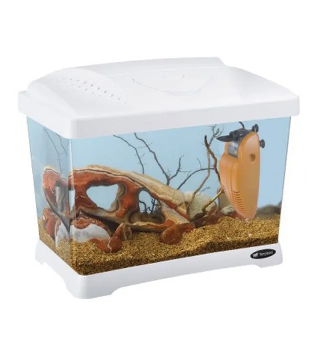 Ferplast CapriI Junior - Пластмасов аквариум в комплект с филтър и лампа, 41 x 26,5 x 34 см - 21 литра - бял 2