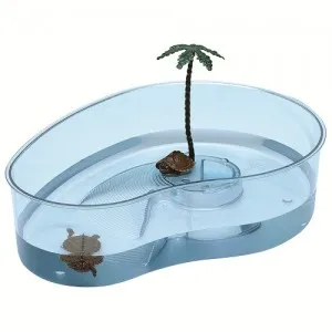 Ferplast - Arricot Plastic turtle tank - Пластмасов аквариум за костенурки с палма, 31 x 22 x 7,5 см. 2