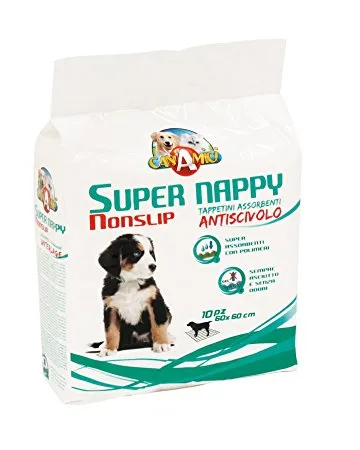 Croci Super Nappy Nonslip - Памперси за постилане за кучета 60 х 60 см 10 броя