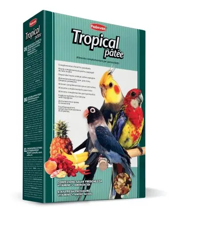   Padovan Tropical Pâtée Пълноценна храна с тропически плодове за средни папагали 700 гр.