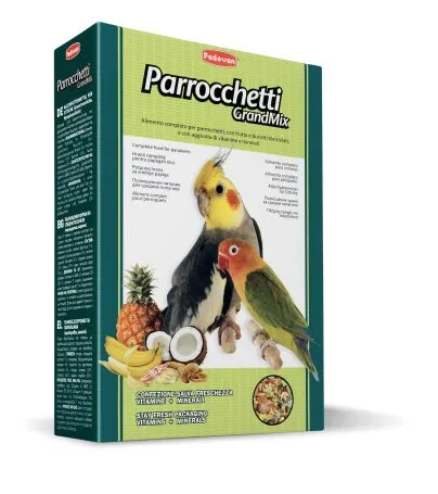 Padovan Parrocchetti GrandMix - Пълноценна храна за средни папагали с плодове 850 гр.