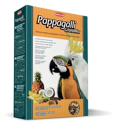   Padovan Grandmix Pappagalli Пълноценна храна с плодове за големи папагали 600 гр.