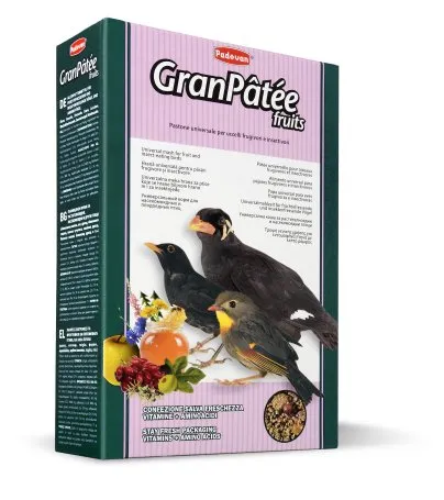 Padovan GranPatee - Fruits - Пълноценна храна за насекомоядни птици с плодове 1кг