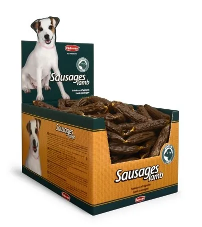 Padovan Sausages - Лакомство натурални саламчета за кучета - агнешки, 18 броя х 8 см.