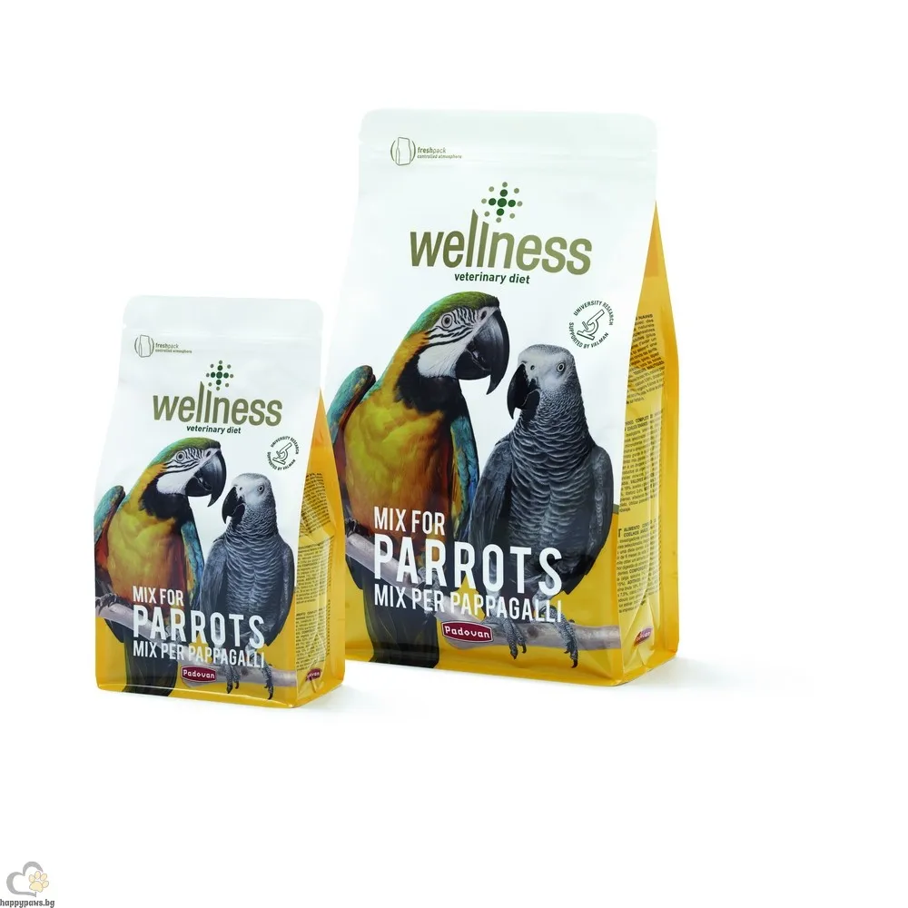 Padovan Wellness Mix for Parrots - премиум храна за големи папагали (жако, ара, амазони) 2.5 кг.