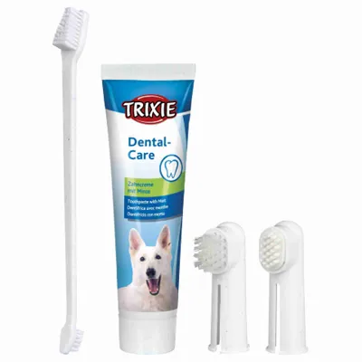 Trixie Dental Hygiene Set - Комплект дентална хигиена за кучета , паста и четки за зъби
