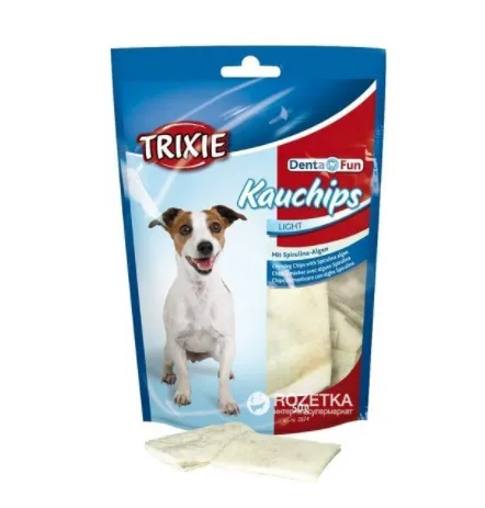 Trixie Denta Fun Spirulina Chewing - Чипс със спирулина алга за кучета, 3 броя х 50 гр.