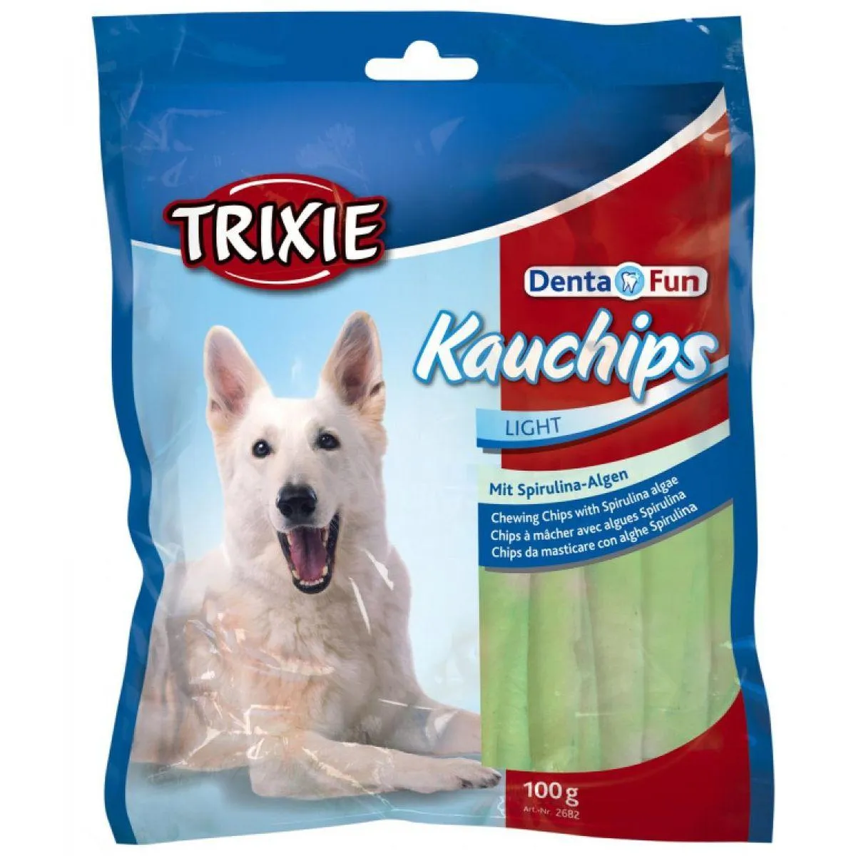 Trixie Denta Fun Spirulina Chewing - Чипс със спирулина алга за кучета, 2 броя х 100 гр.