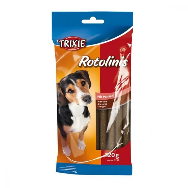 Trixie Rotolinis - Лакомство за кучета под формата на солети от шкембе, 4 пакета х 12 броя