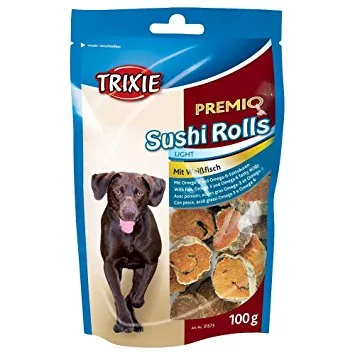   Trixie Premio Sushi Rolls - Лакомство за кучета от чисто месо, ролца суши от риба, 2 броя х 100 гр.