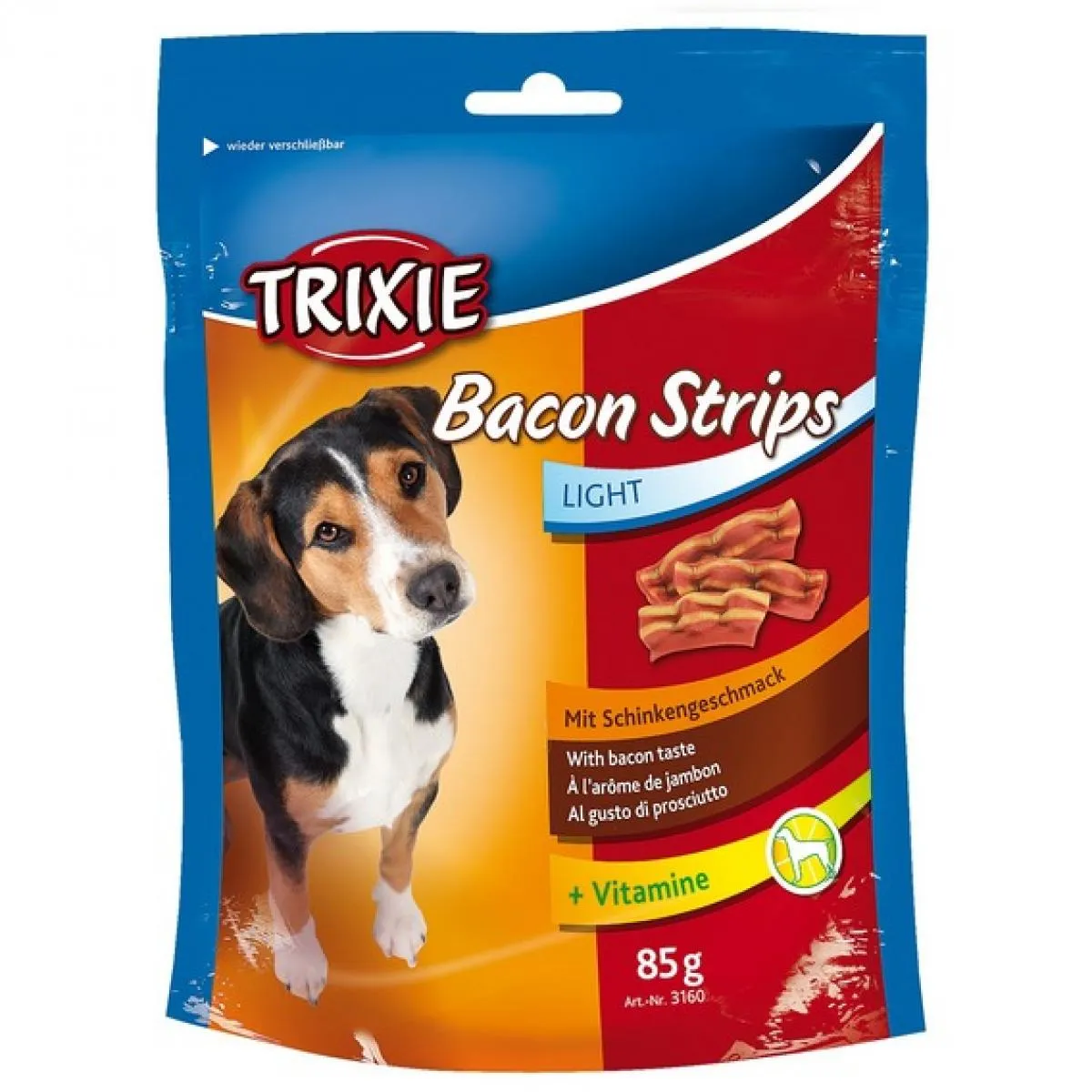 Trixie Bacon Strips - лакомство , деликатесен бекон на ленти за кучета, 2 броя х 85гр.