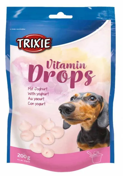 Trixie Vitamin Drops with Yogurt - Лакомство за кучета под формата на хапки с плодов йогурт, 2 броя х 200 гр.