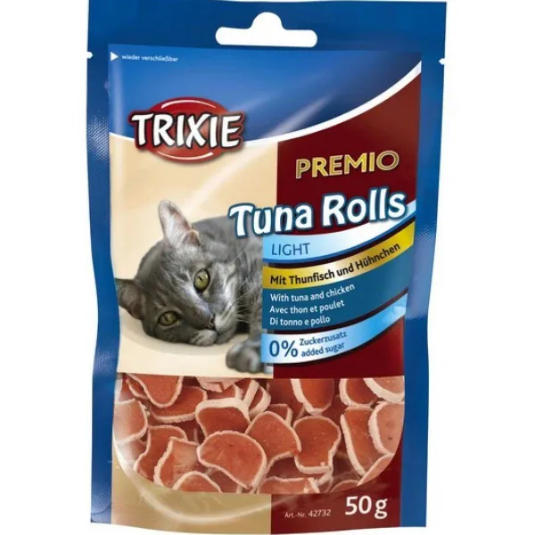 Trixie Premio Light Tuna Rolls - Лакомство за котки с риба тон, 2 броя х 50 гр.