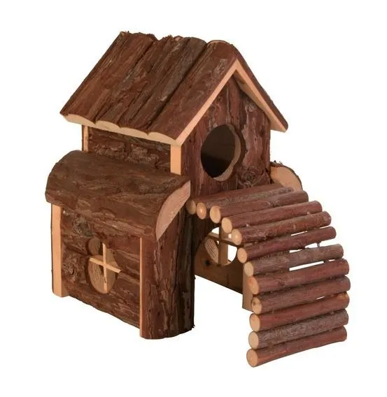 Trixie Natural Living Woodhouse Lux - Луксозна дървена къща за хамстери 13 х 20 х 20 см