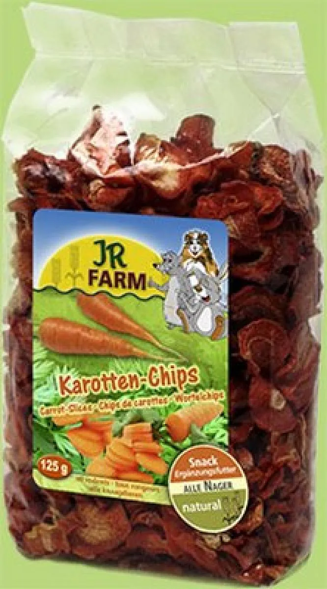JR Farm - Специалитет, лакомство - Натурални резенчета от моркови за гризачи - 125 гр.