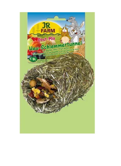 JR Farm - Специалитет, лакомство - Гурме Тунел от Сено – Плодов Микс за гризачи - 1 бр.125 гр