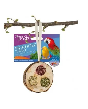 JR Farm - Диск за кълване Трио храна за всички видове декоративни птици - 70 гр.
