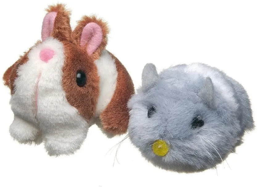 Camon Котешки играчки - вибриращи зайче и мишка 7 см 1 брой