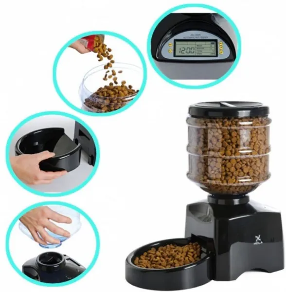 Camon Automatic dog and cat food dispenser Big Self Food - Автоматична хранилка за кучета и котки, 1-3 хранения дневно, 5 л 1