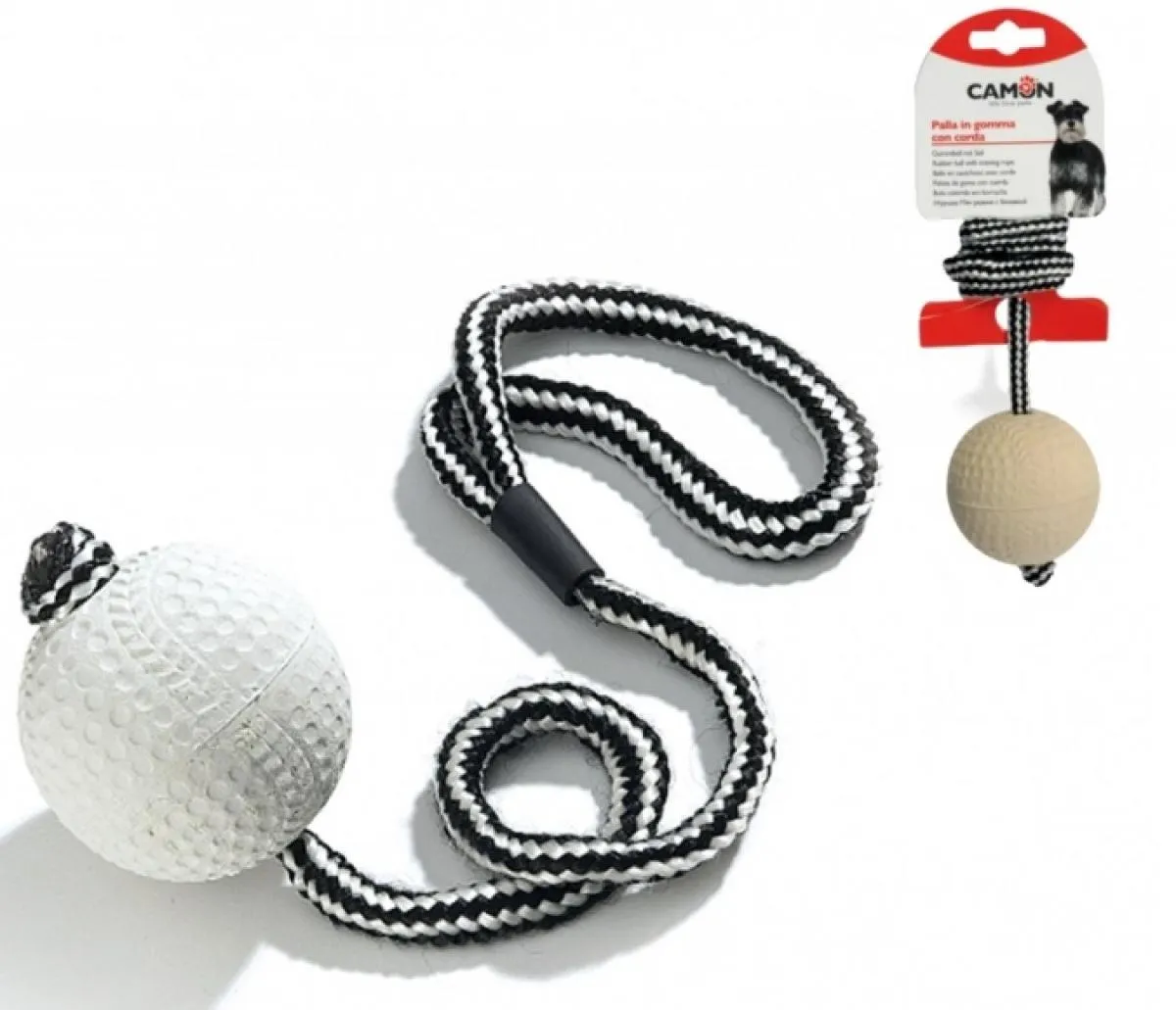 Camon Soft rubber ball for training - мека гумена топка с въже , подходяща за обучение 60 см 1