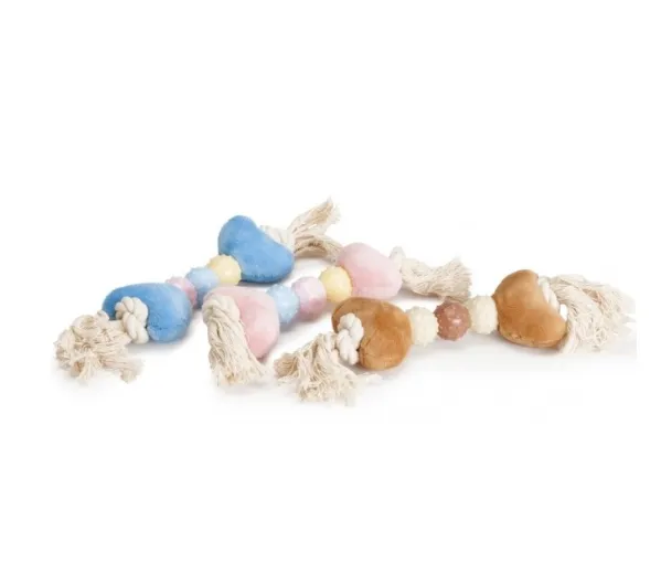 Camon  Plush cotton Rope -  Плюшена кучешка играчка с въже 18 см