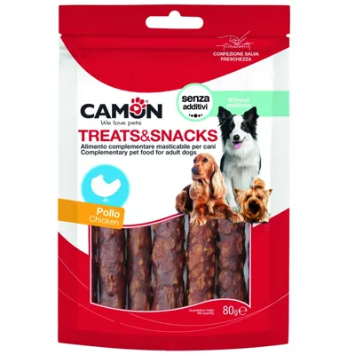 Camon Puff Stick chicken snack - Лакомство за кучета бутер пръчици с пилешко месо, 3 броя х 80 гр. 1
