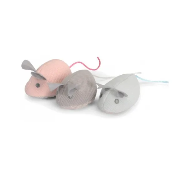 Camon Fabric mouse with catnip - котешка играчка с билка за ривличане и игра 8 см. розова, сива, кафява 1 брой